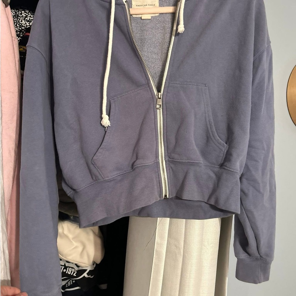 Blue Zip-Up Hoodie